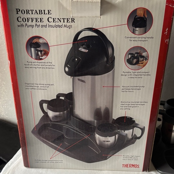 Vintage Thermos Black and Silver Beverage Center No Longer Sold in Stores BNWOT - Picture 8 of 11